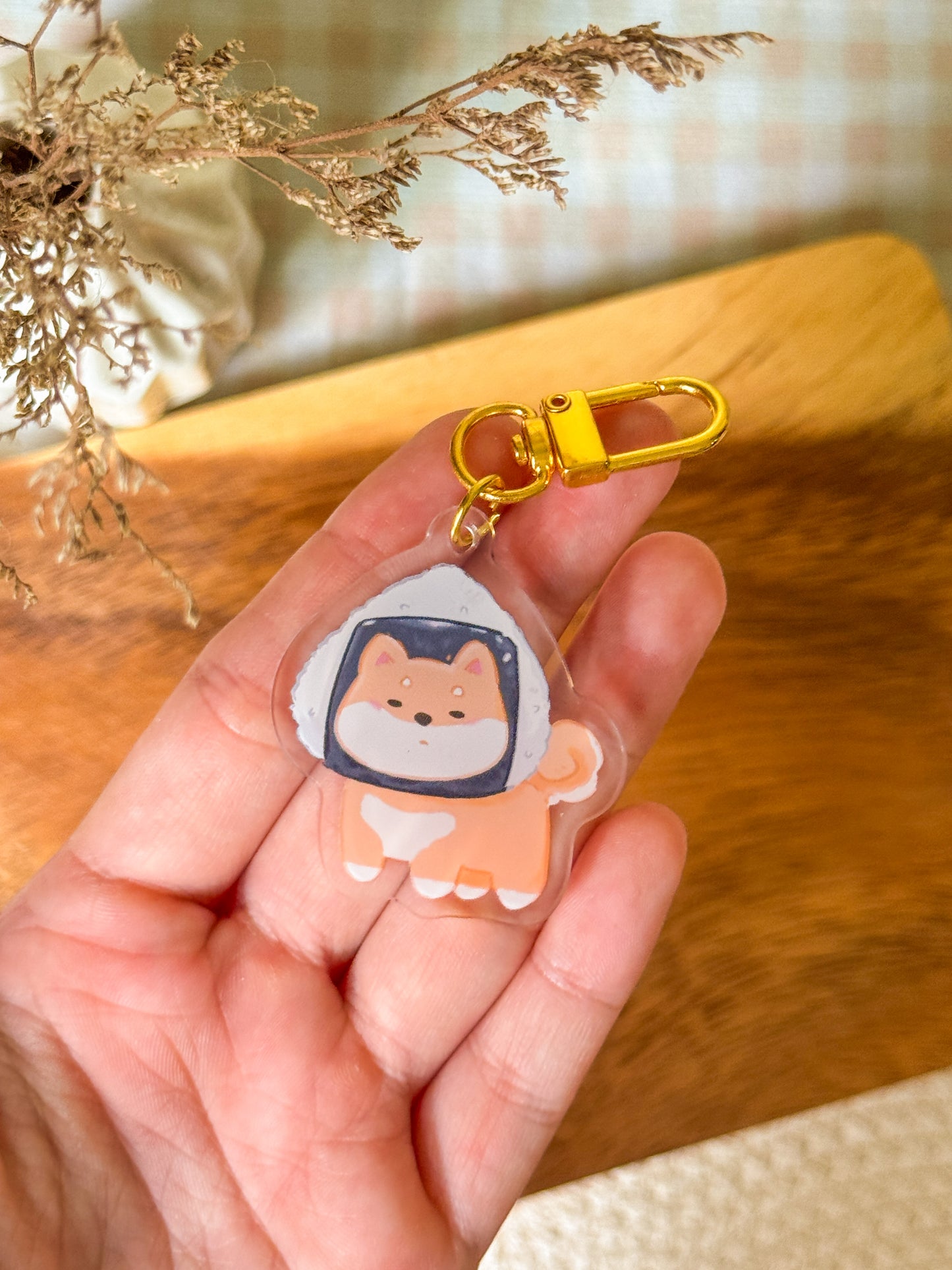 Onigiri Shiba Acrylic Keychain