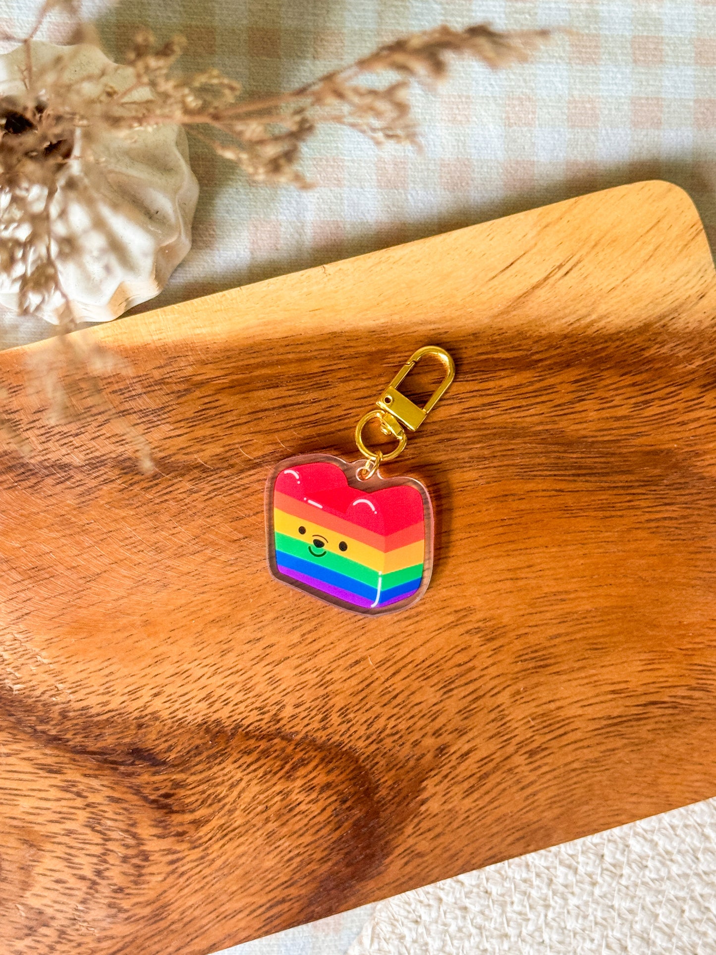 Rainbow Kueh Acrylic Keychain