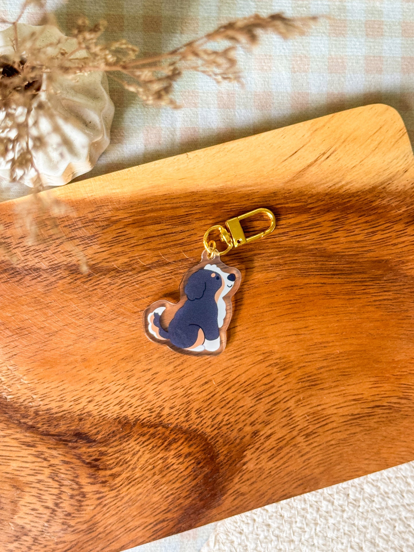 Bernedoodle Keychain