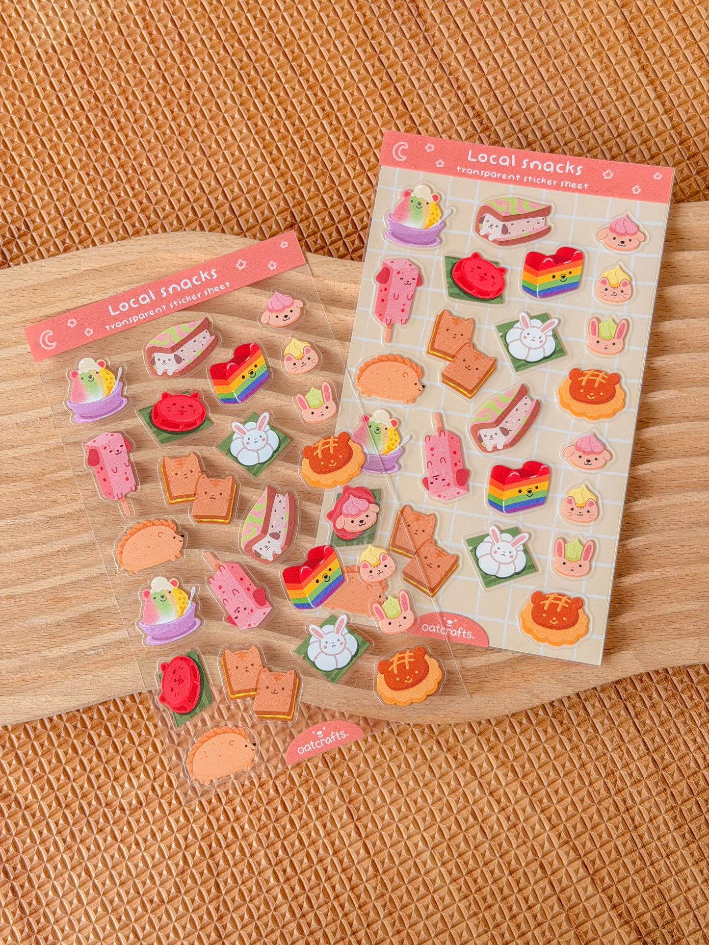 *Restocked*Local Snacks Transparent Sticker Sheet