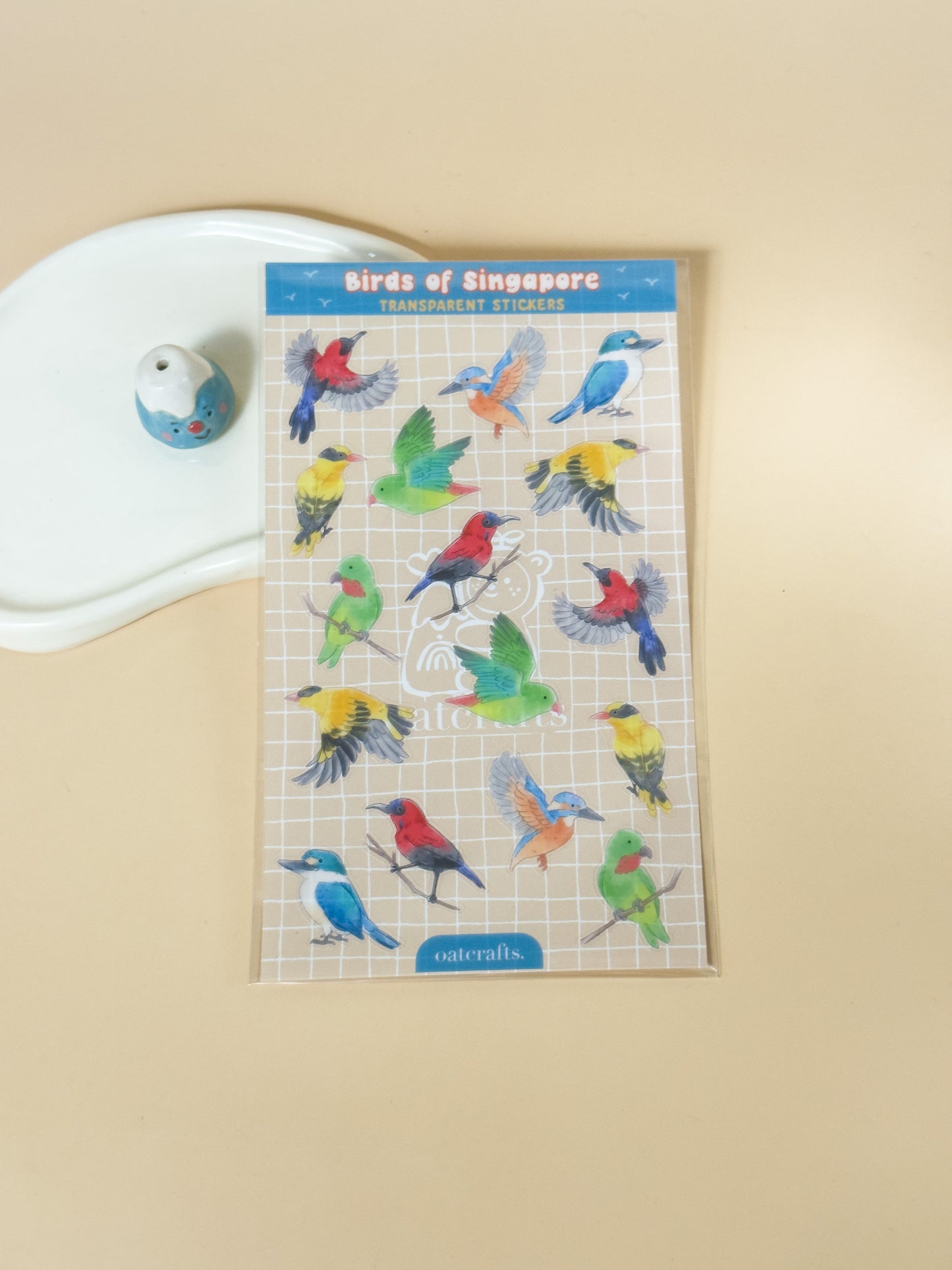 Birds of Singapore Transparent Sticker Sheet