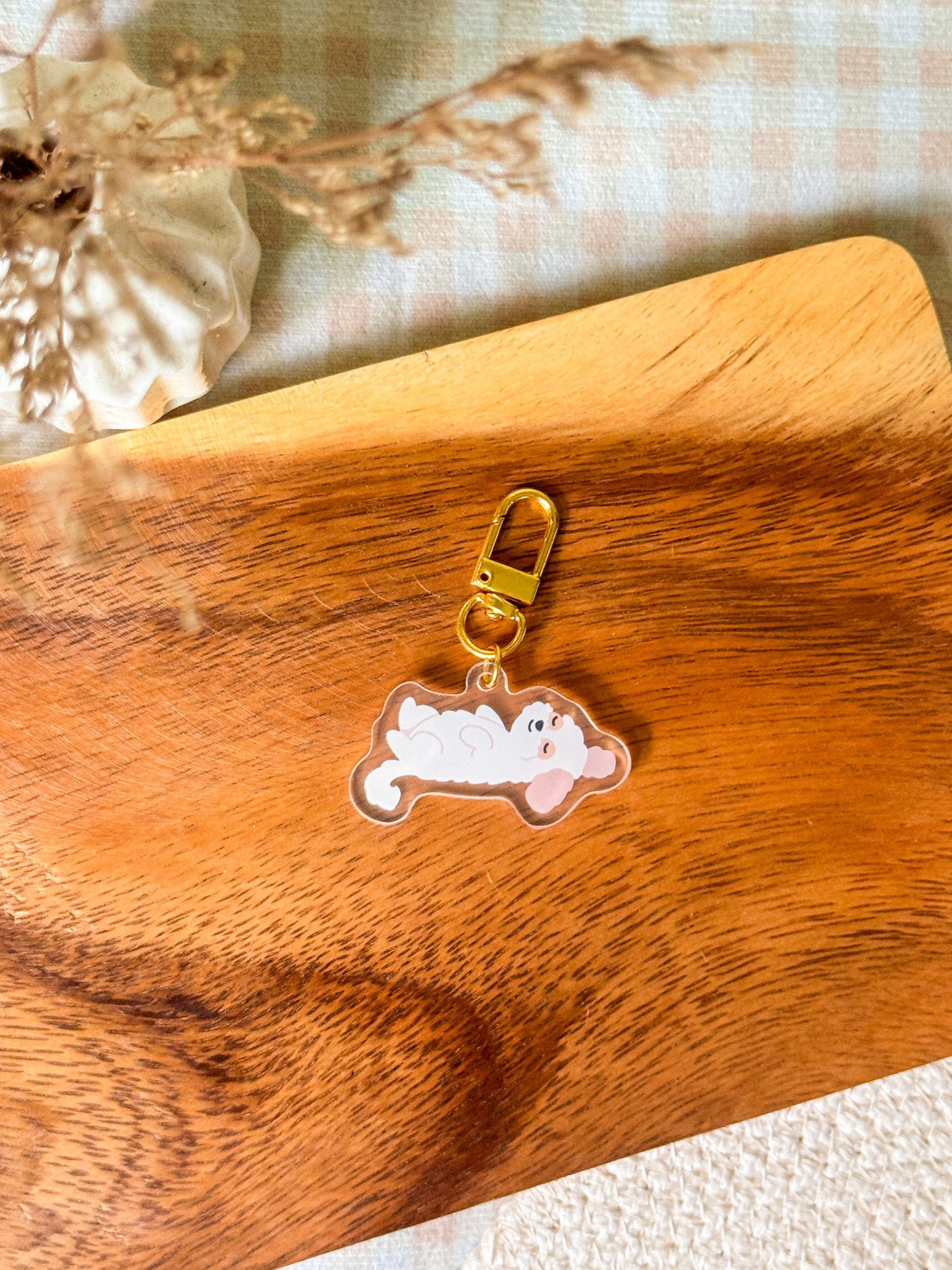 Shih Tzu (lying) Keychain