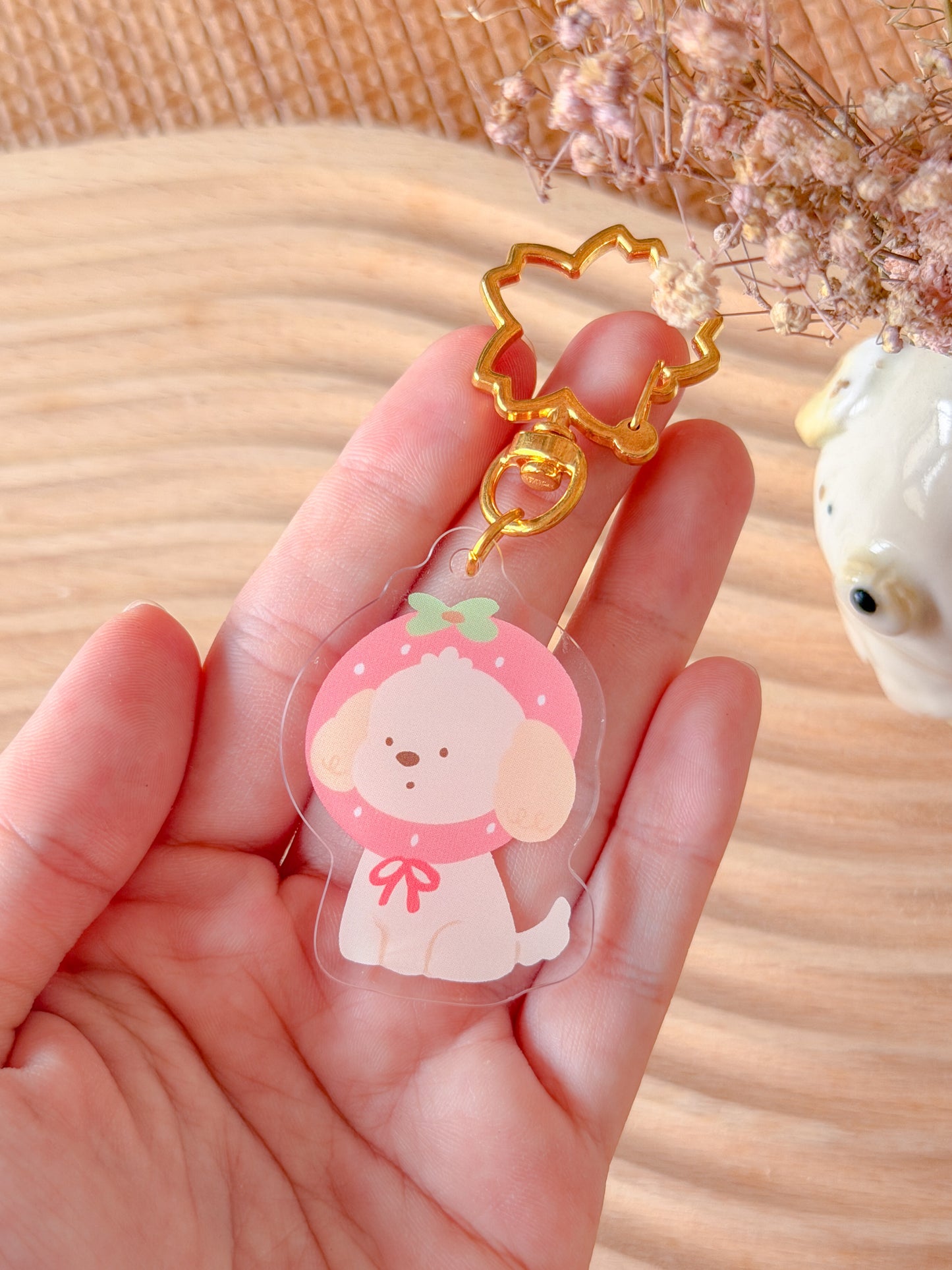 Strawberry Koka Acrylic Keychain