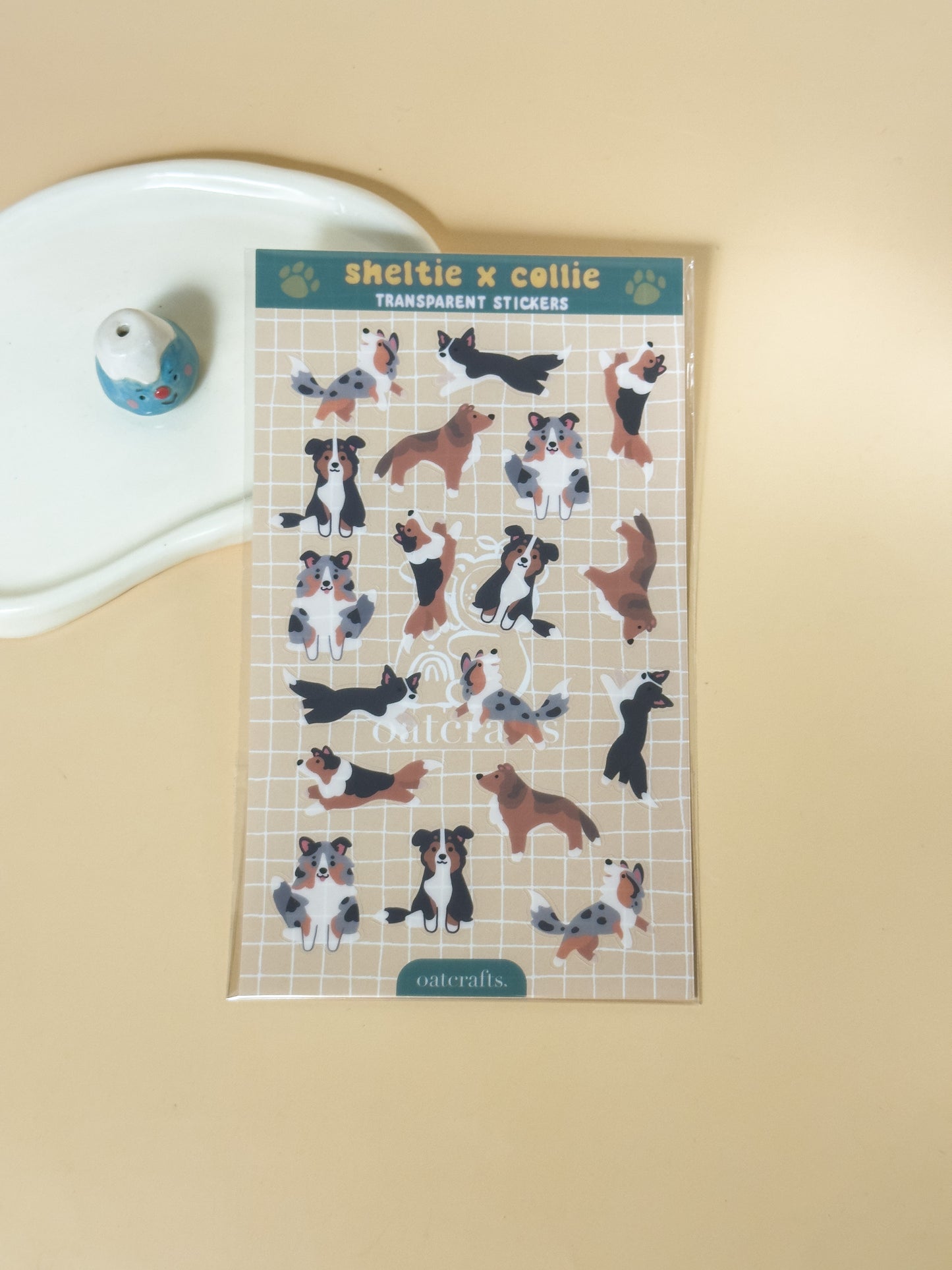 Sheltie x Collie Transparent Sticker Sheet