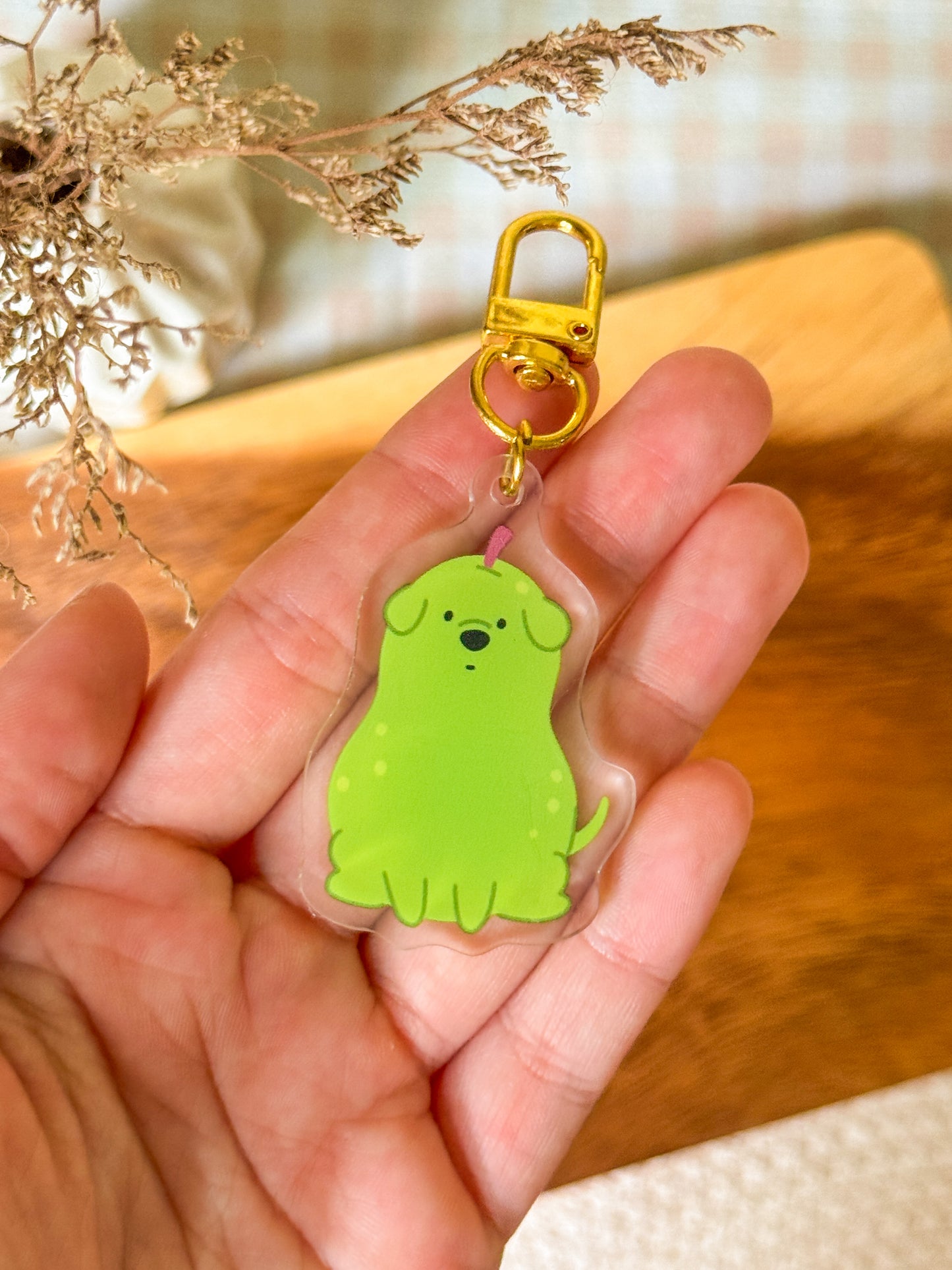 Pear Dog Acrylic Keychain