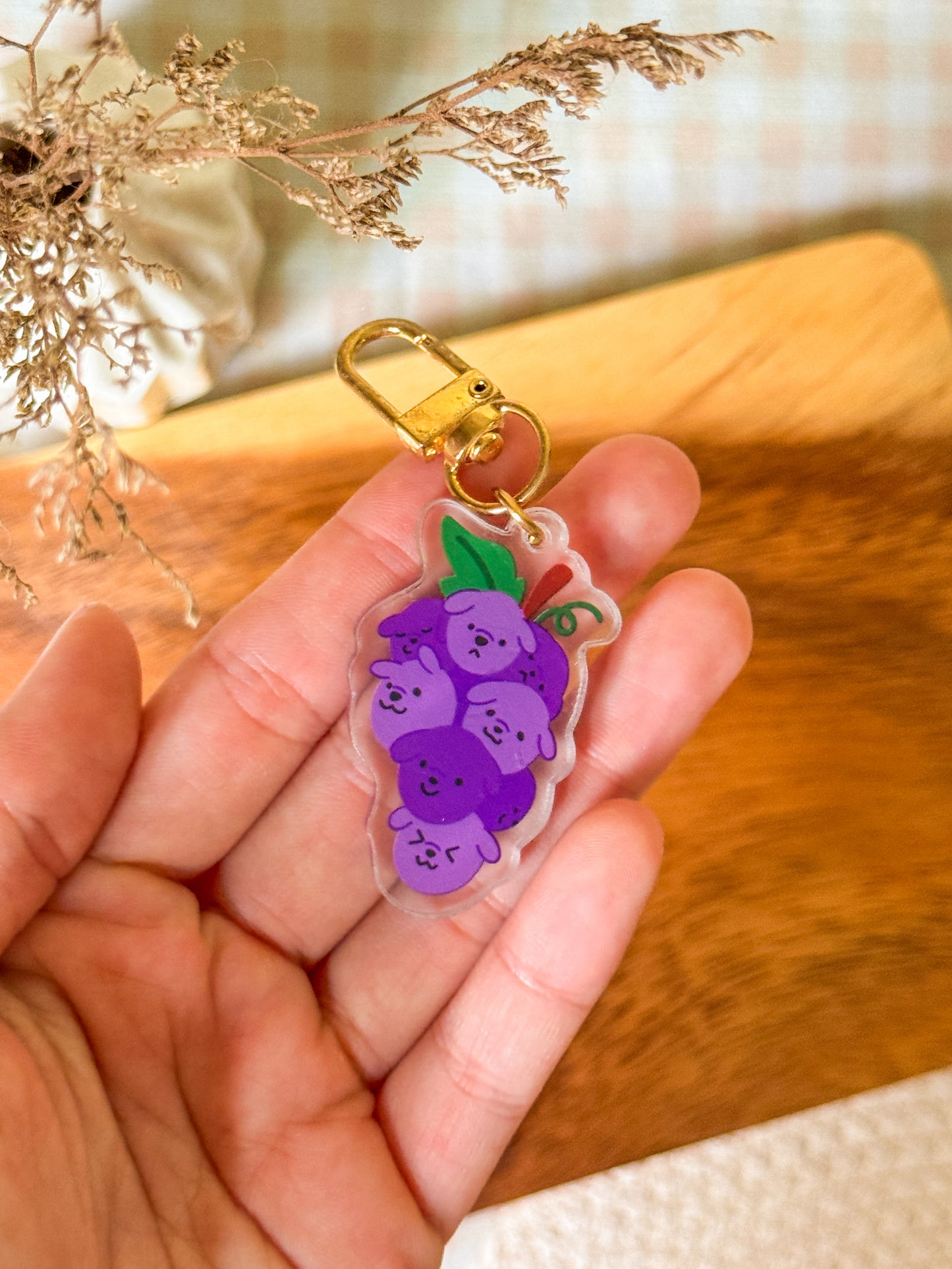 Grape Dog Acrylic Keychain