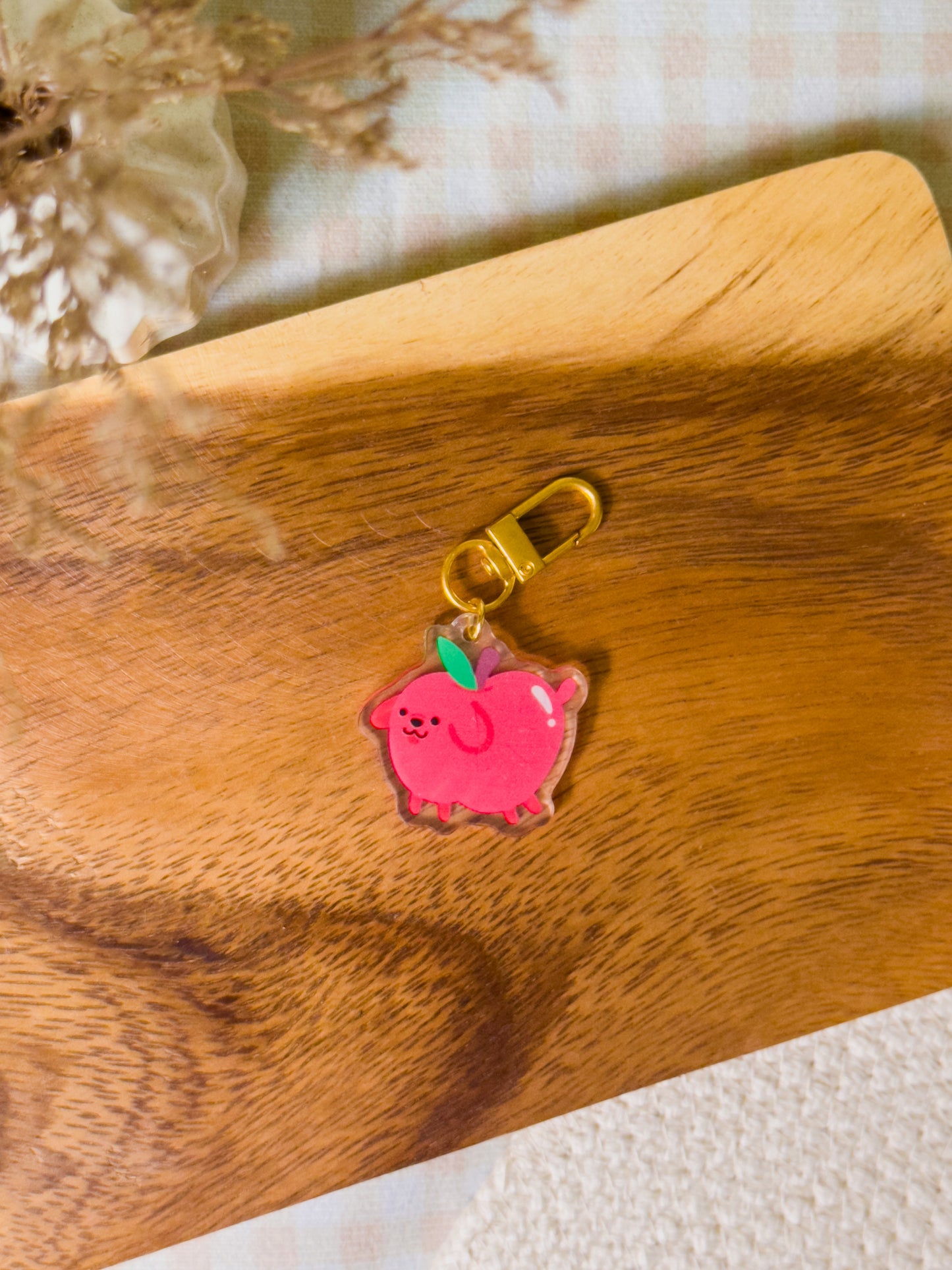 Apple Dog Acrylic Keychain