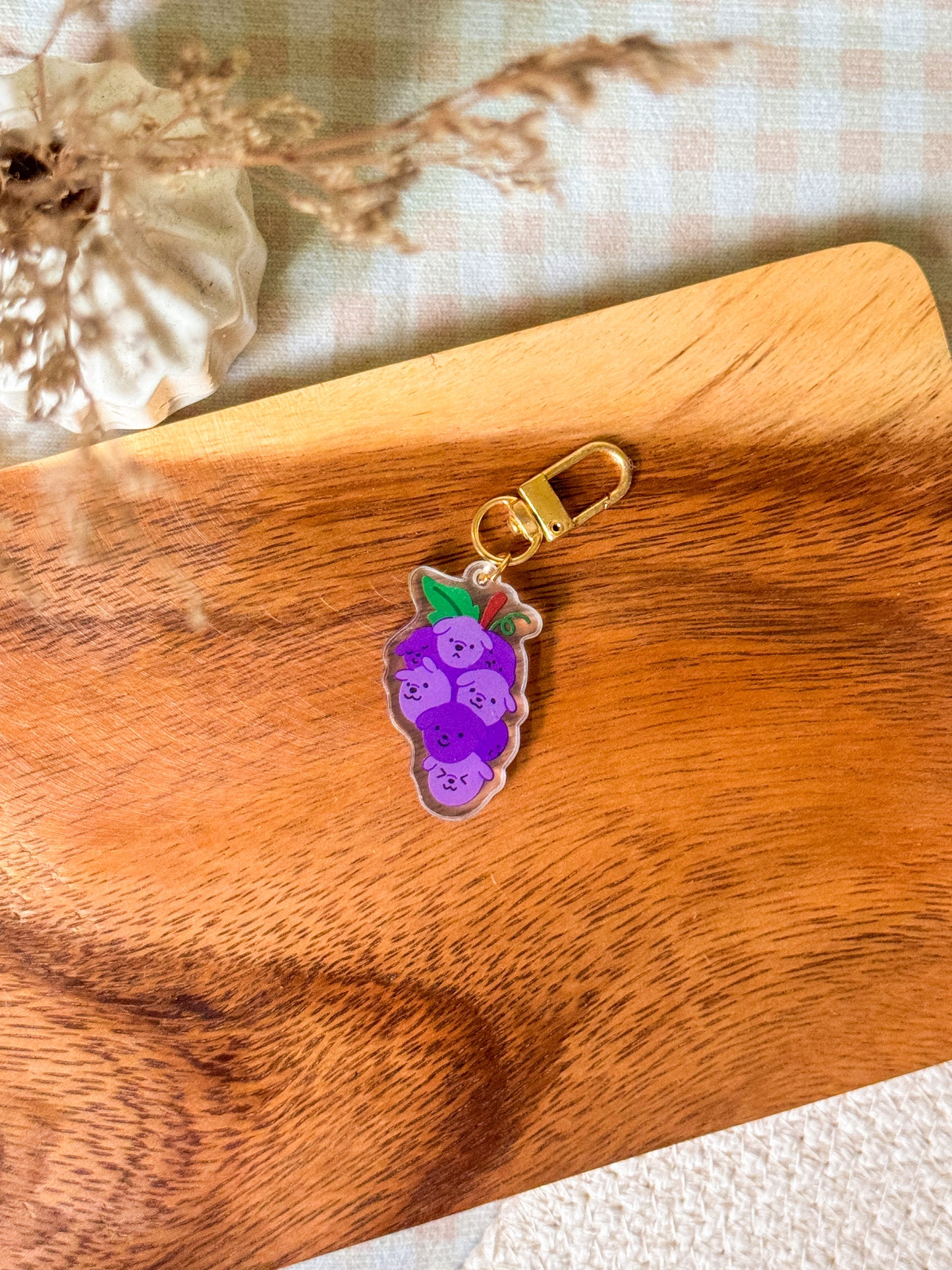 Grape Dog Acrylic Keychain