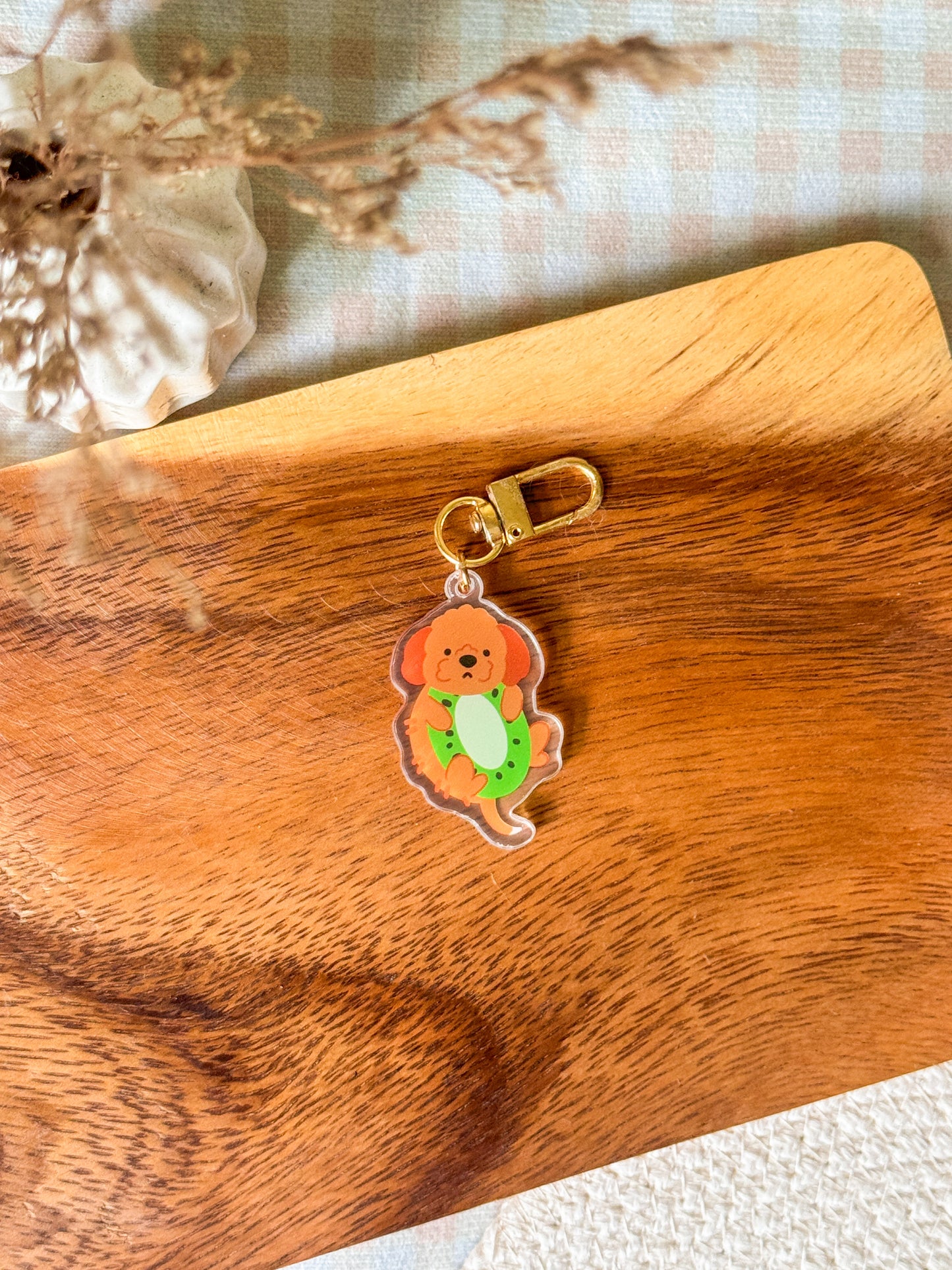 Kiwi Dog Acrylic Keychain