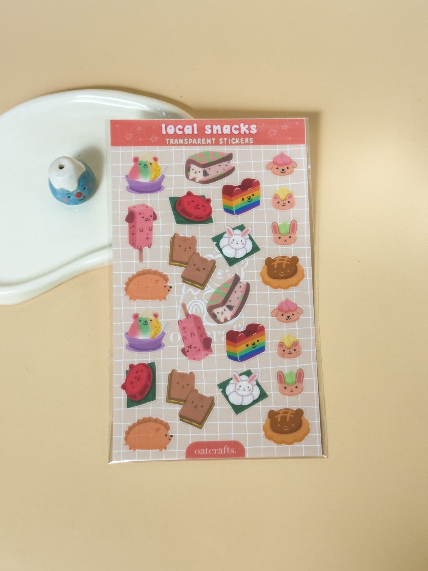 Local Snacks Transparent Sticker Sheet