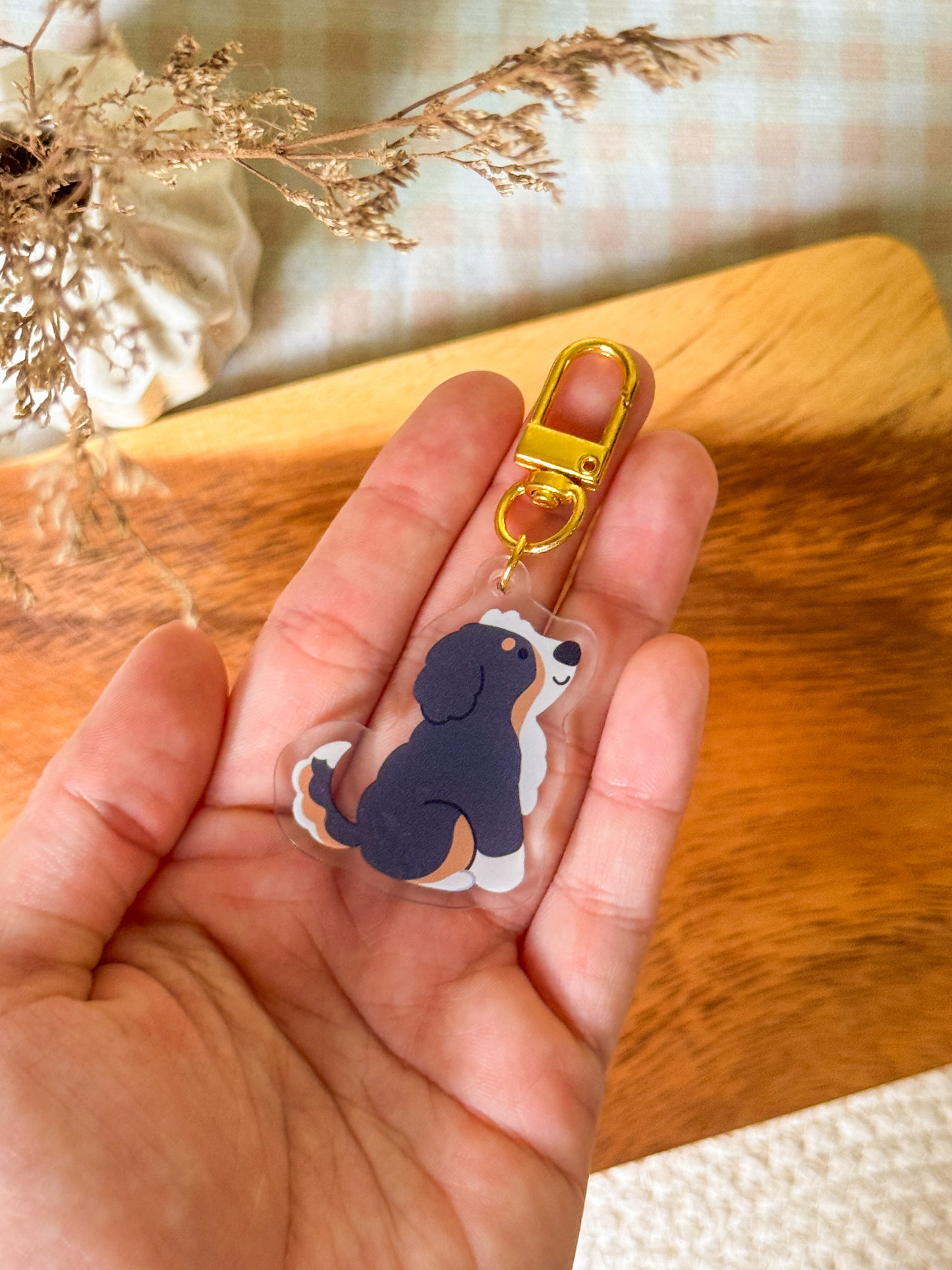Bernedoodle Keychain
