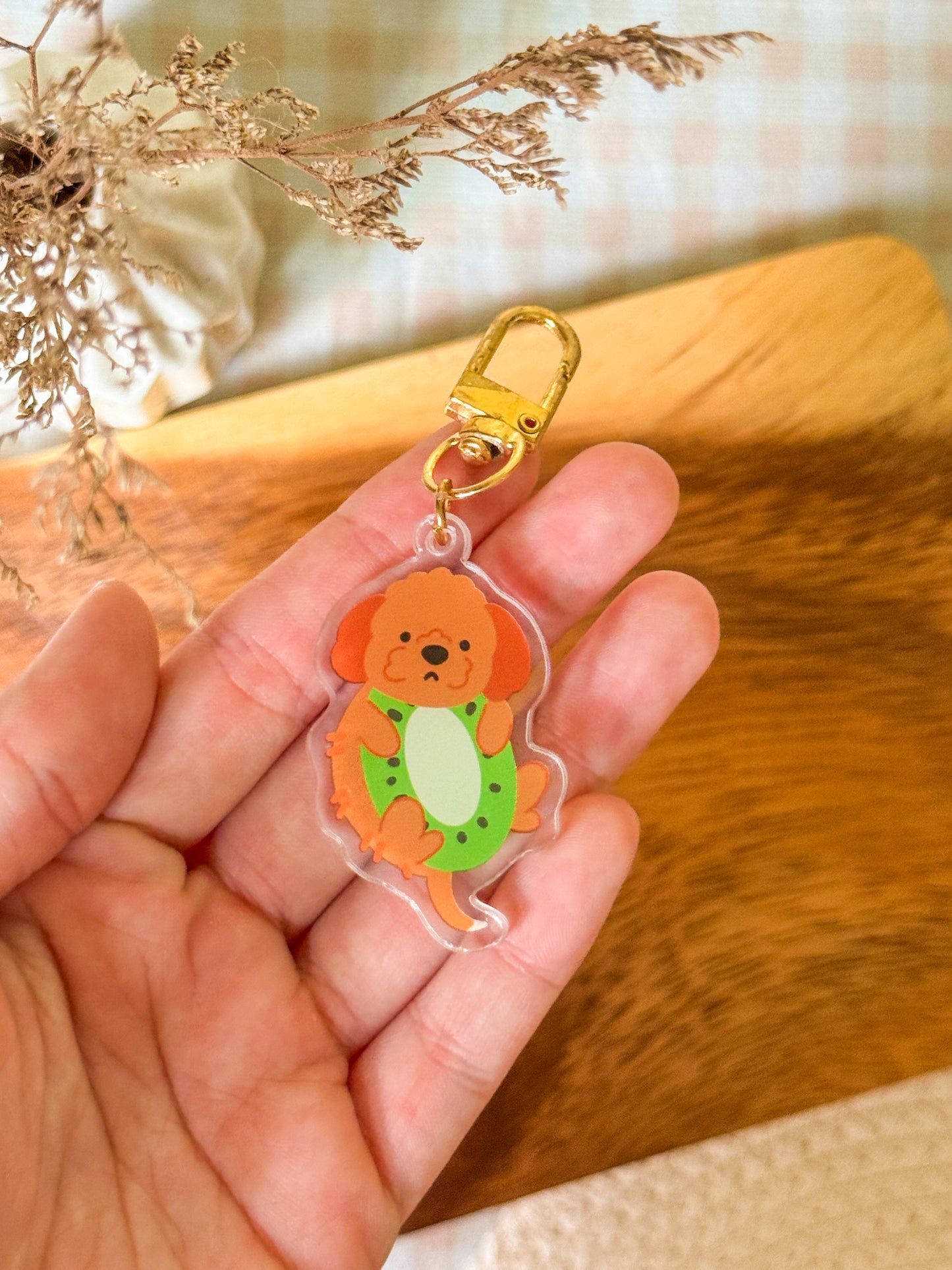 Kiwi Dog Acrylic Keychain