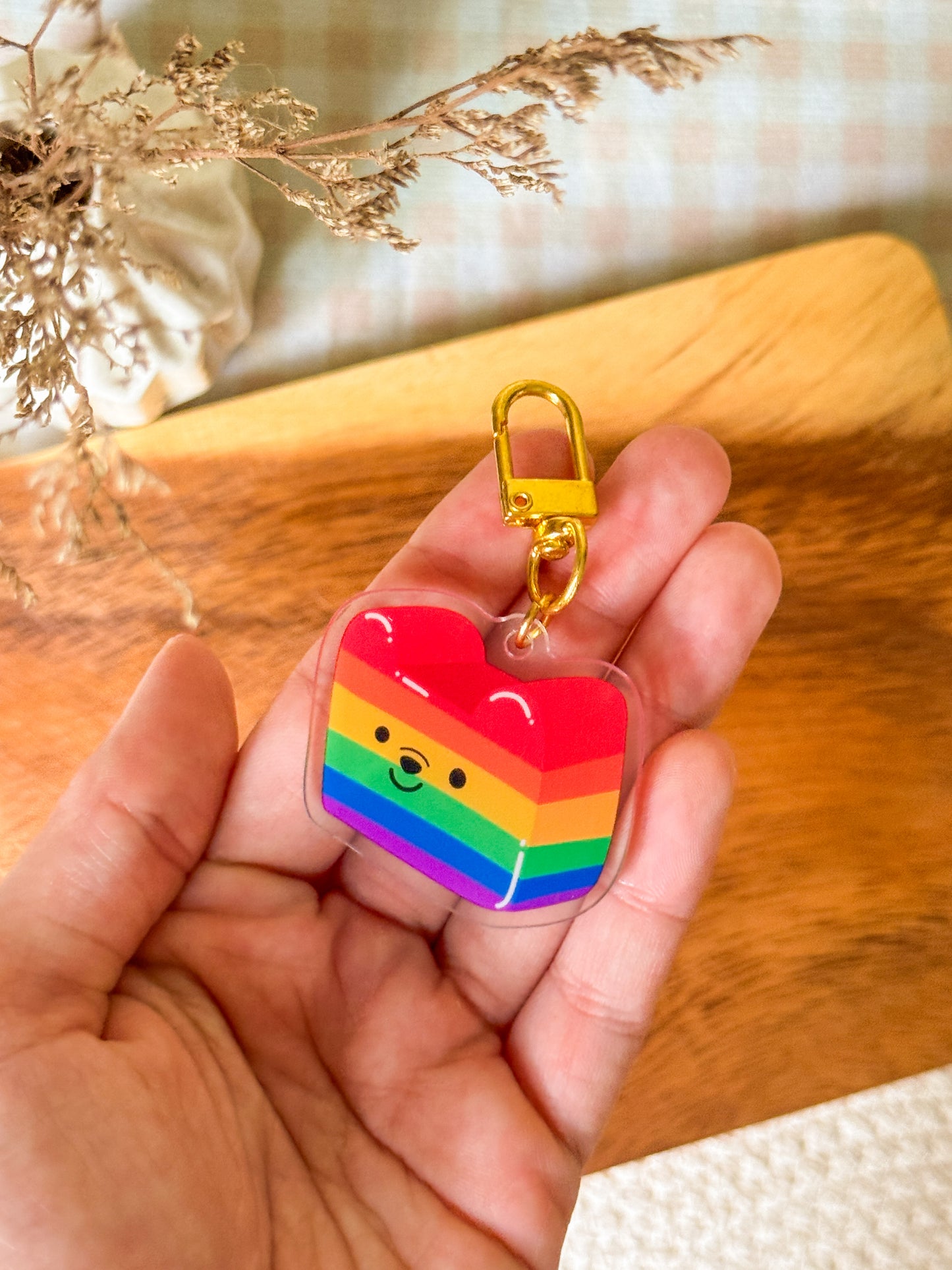 Rainbow Kueh Acrylic Keychain