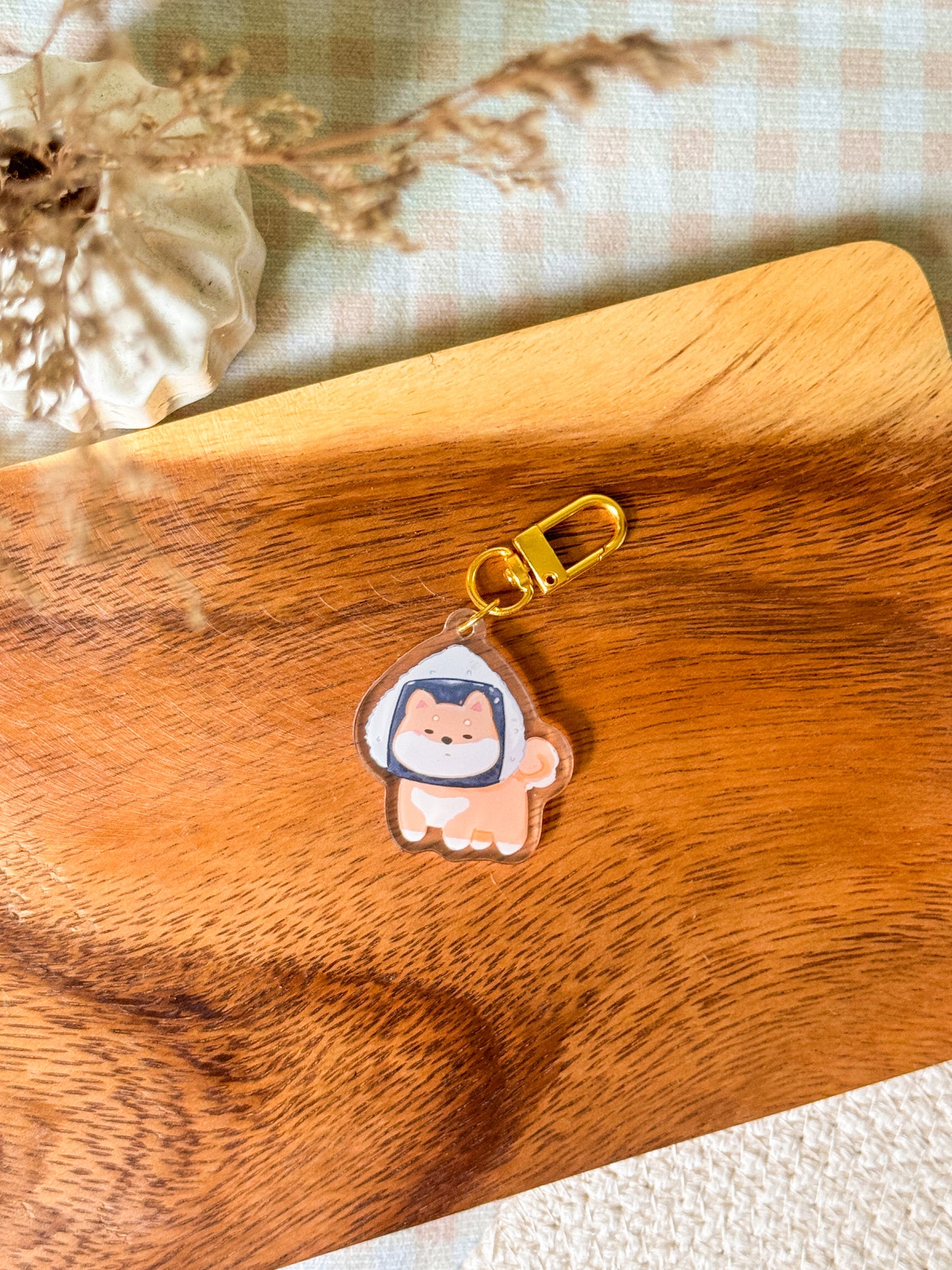 Onigiri Shiba Acrylic Keychain