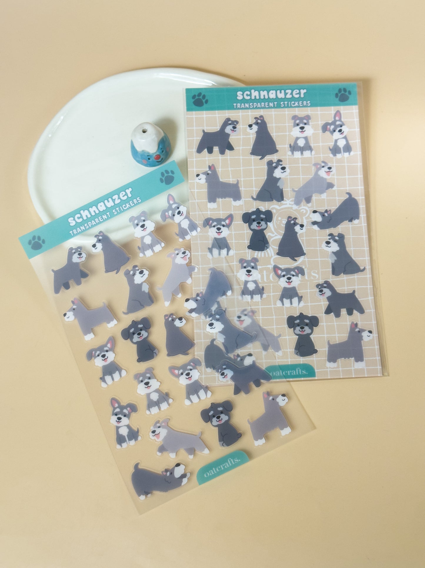 Schnauzer Transparent Sticker Sheet