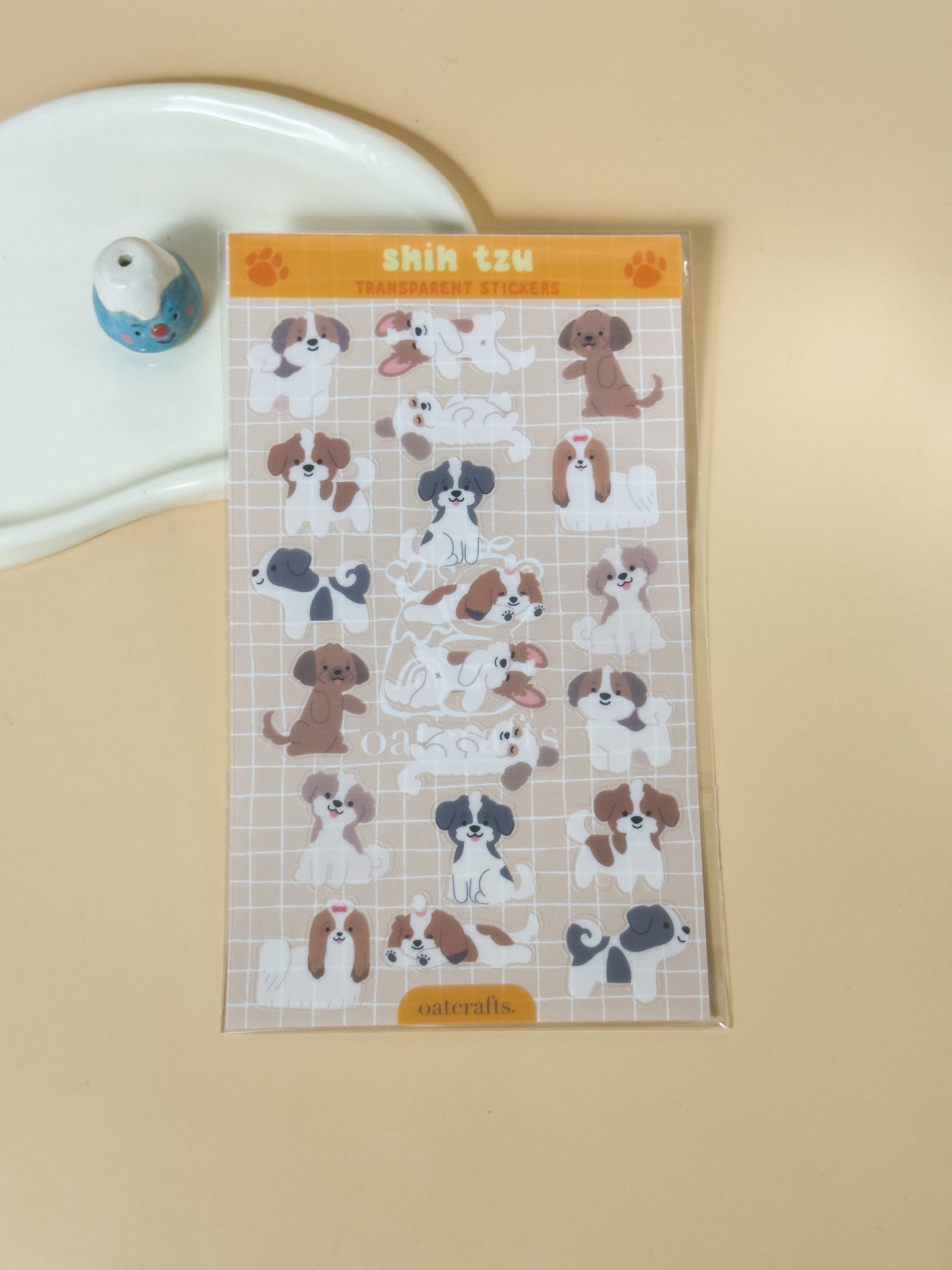 ShihTzu Transparent Sticker Sheet