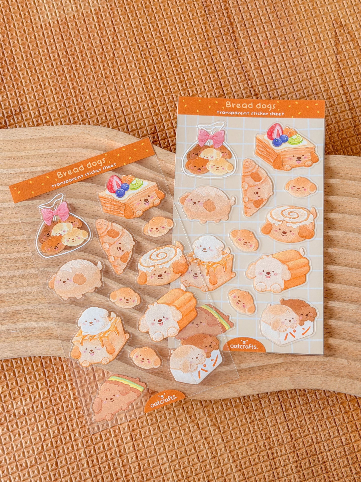 *Restocked* Bread Dog Transparent Sticker Sheet
