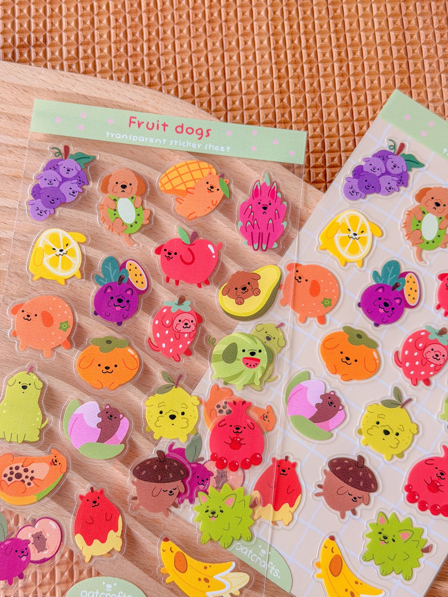 *Restocked*Fruit Dogs Transparent Sticker Sheet