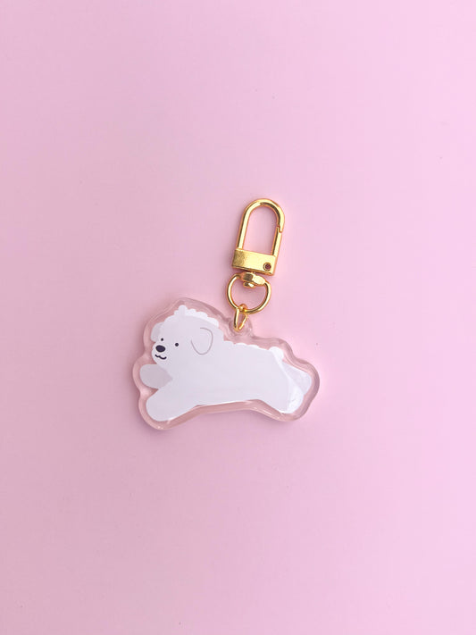 Running Maltese Keychain