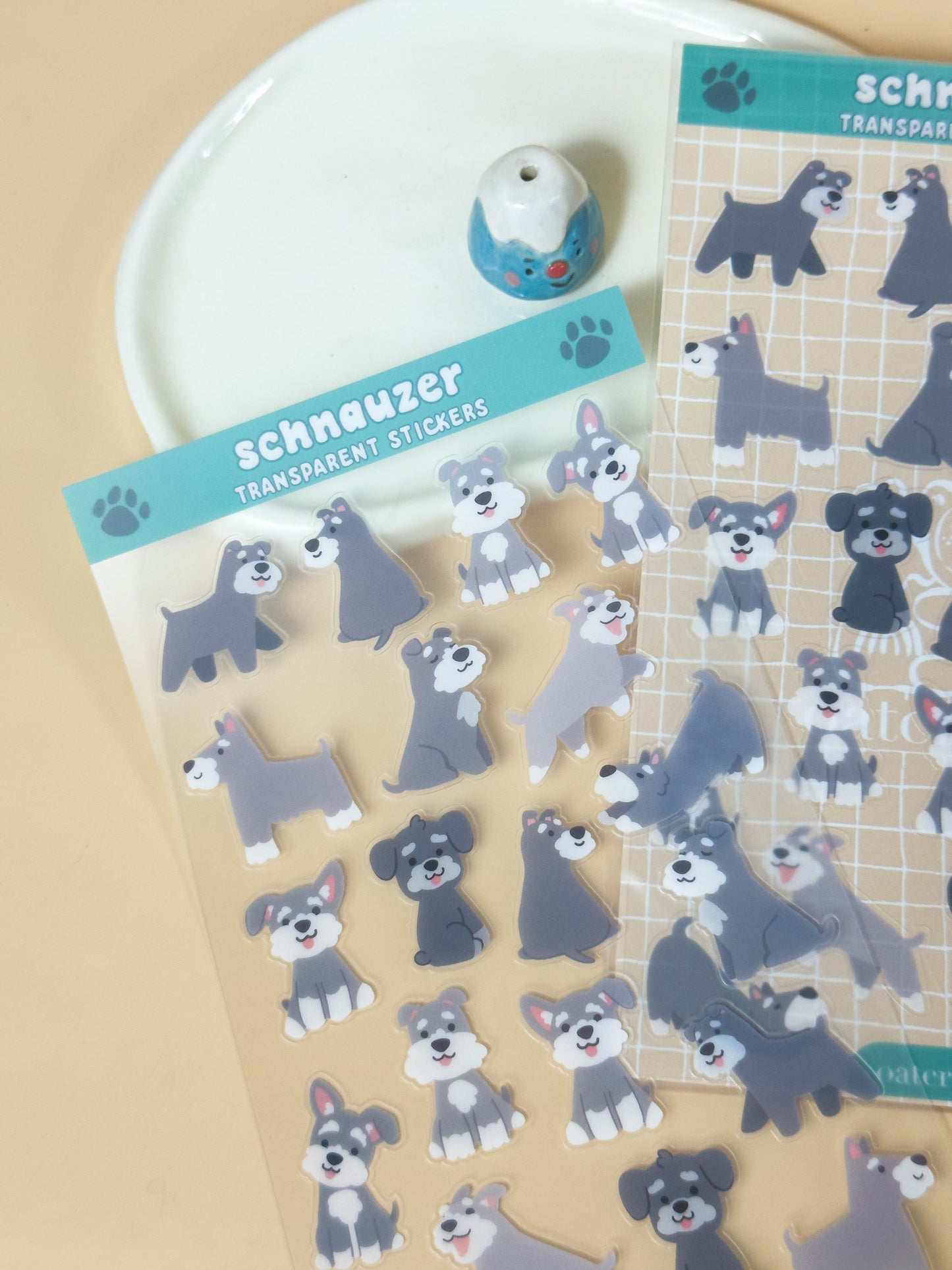 Schnauzer Transparent Sticker Sheet