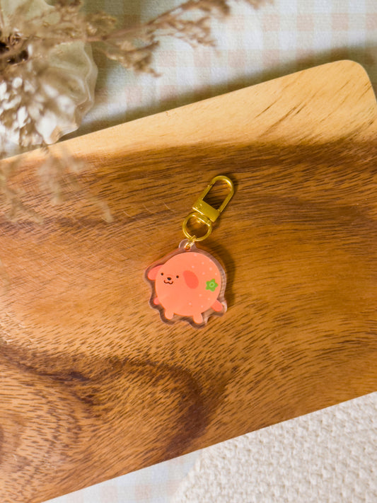 Orange Dog Acrylic Keychain