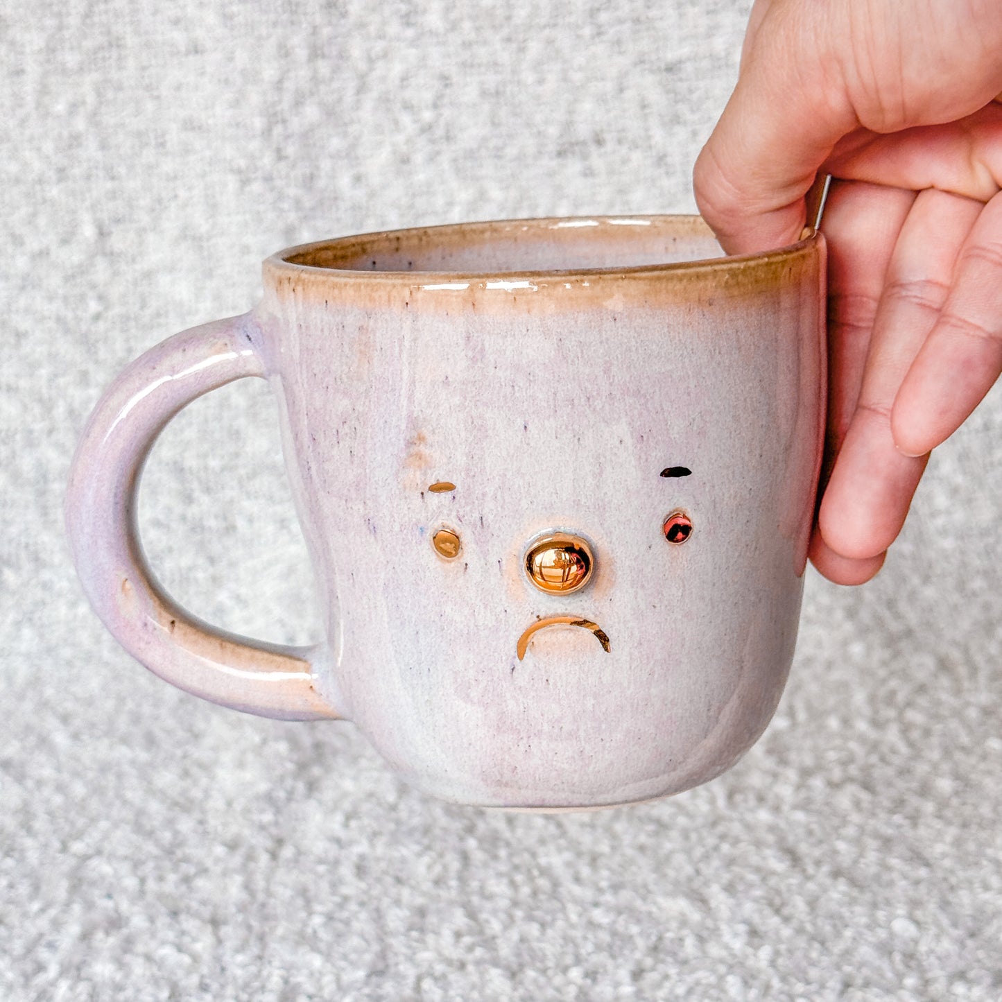 *Happy Sad Mug in Lilac Gold