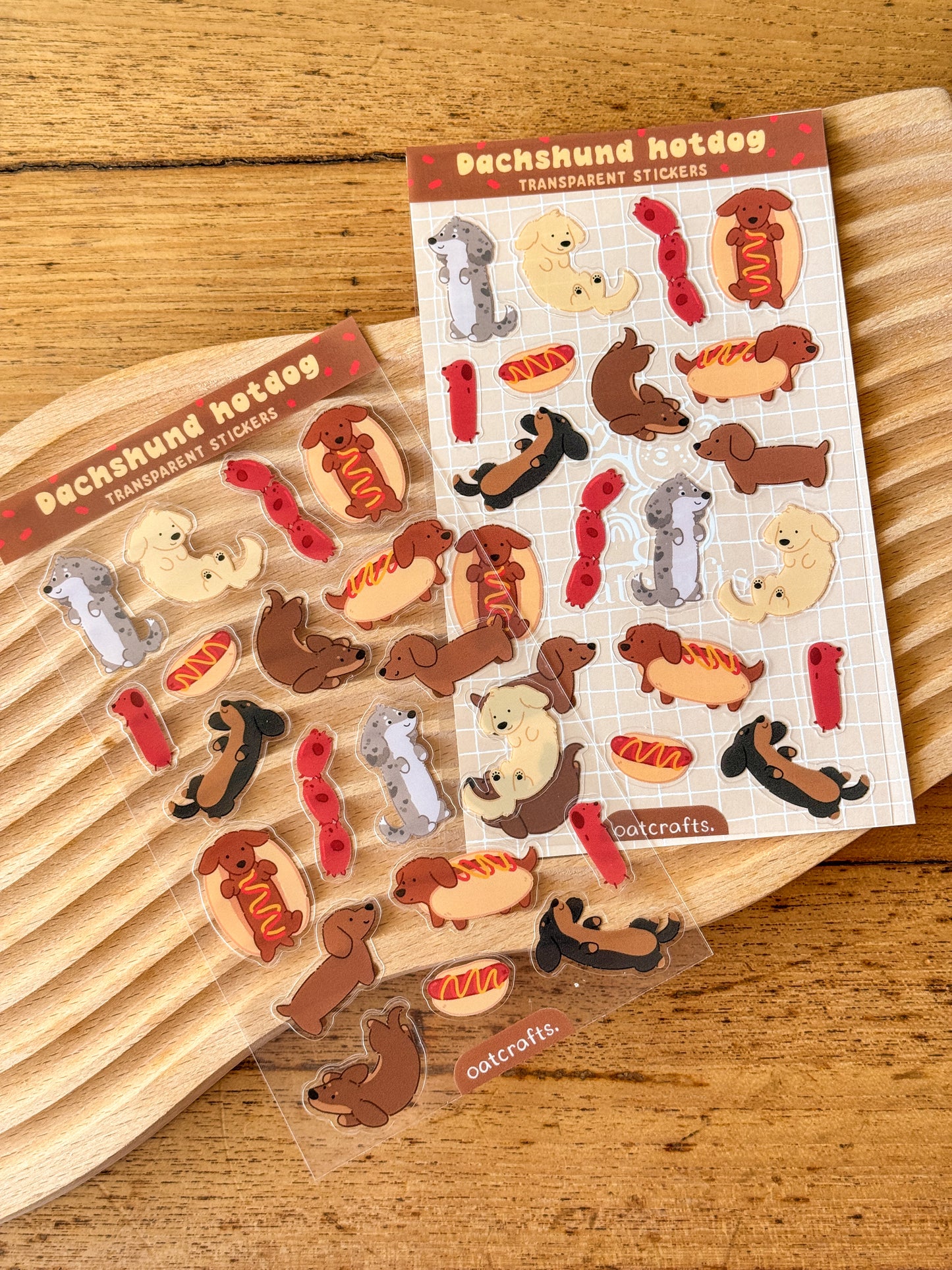 Daschund Transparent Sticker Sheet