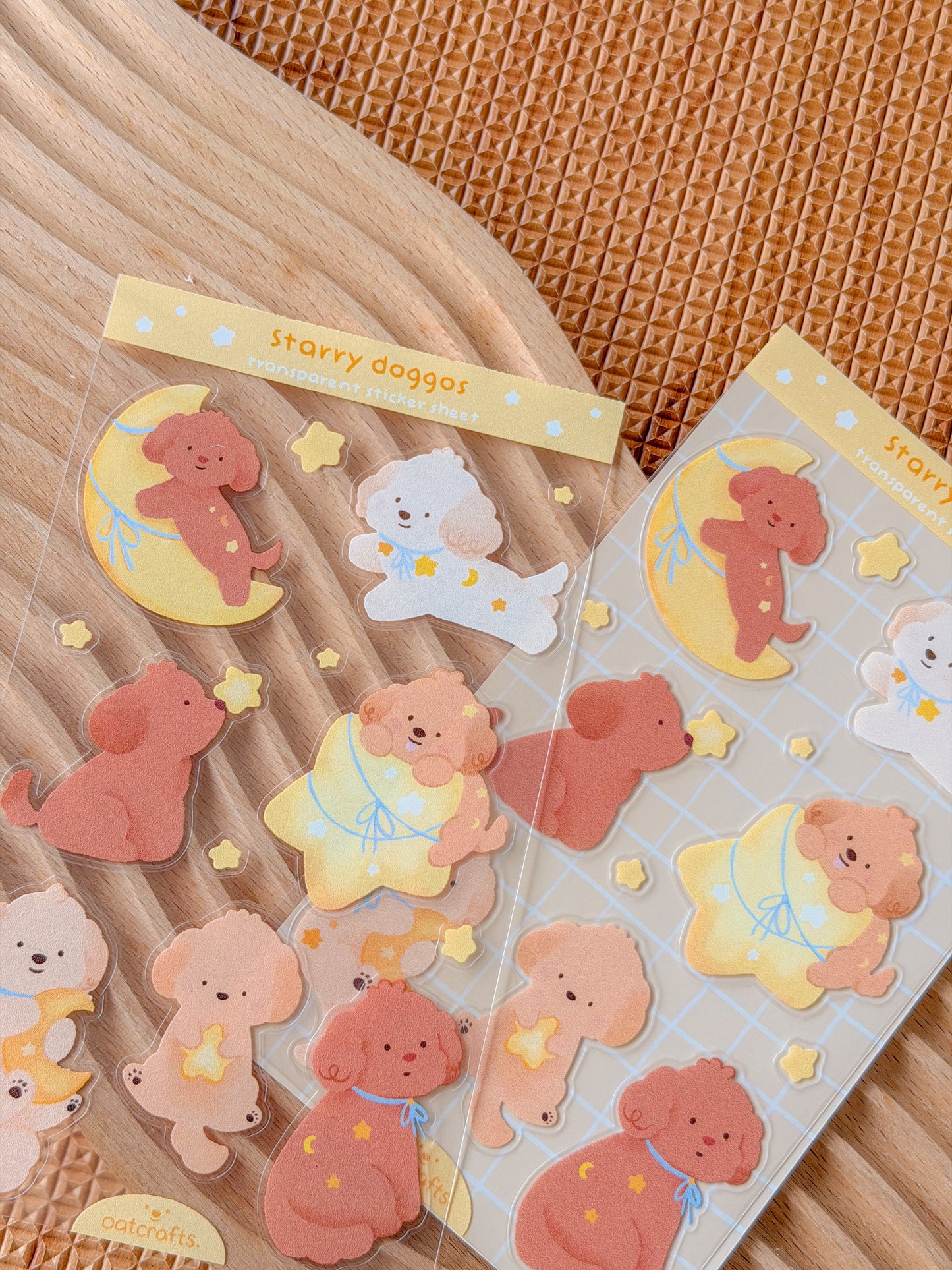 Starry Doggo Transparent Sticker Sheet
