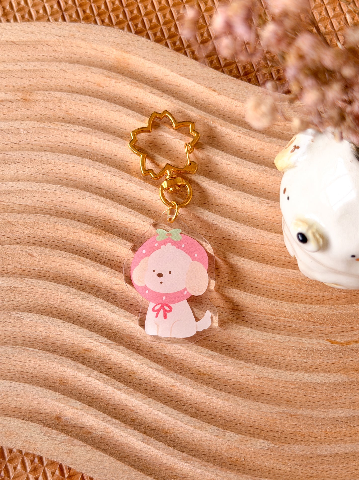 Strawberry Koka Acrylic Keychain