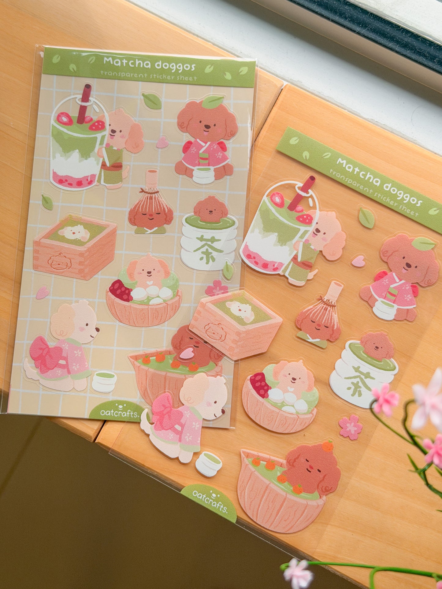 Matcha Transparent Sticker Sheet