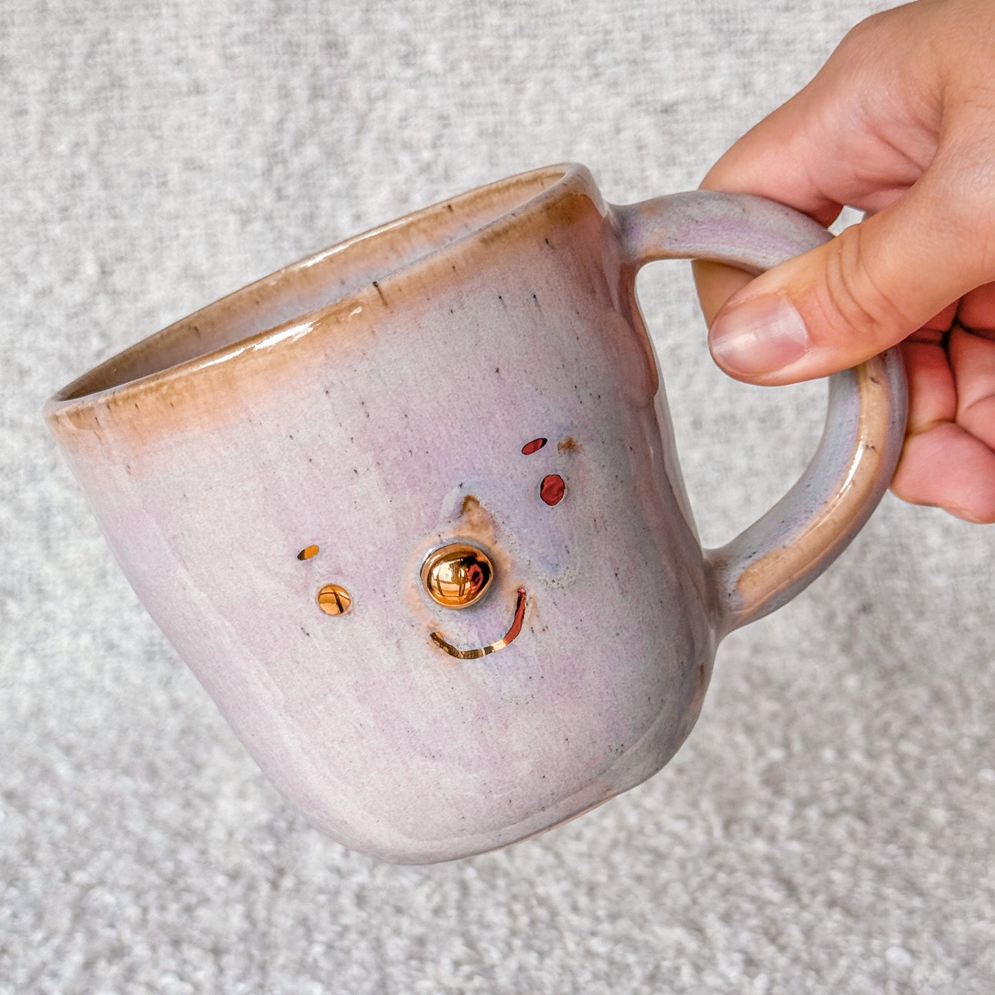 *Happy Sad Mug in Lilac Gold