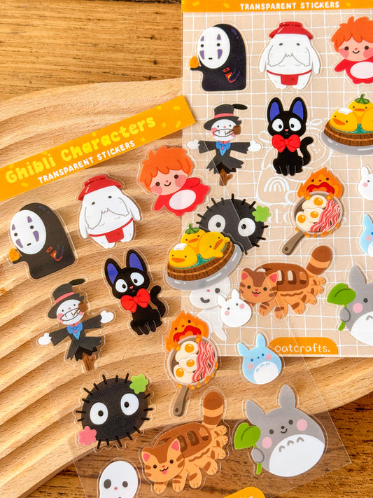 Ghibli Transparent Sticker Sheet
