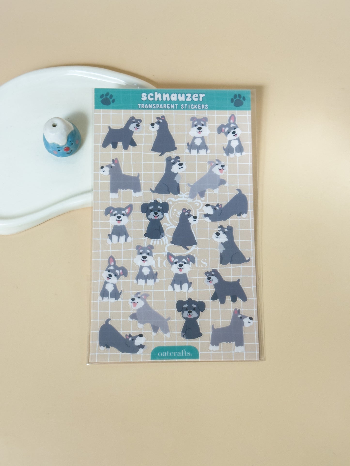 Schnauzer Transparent Sticker Sheet