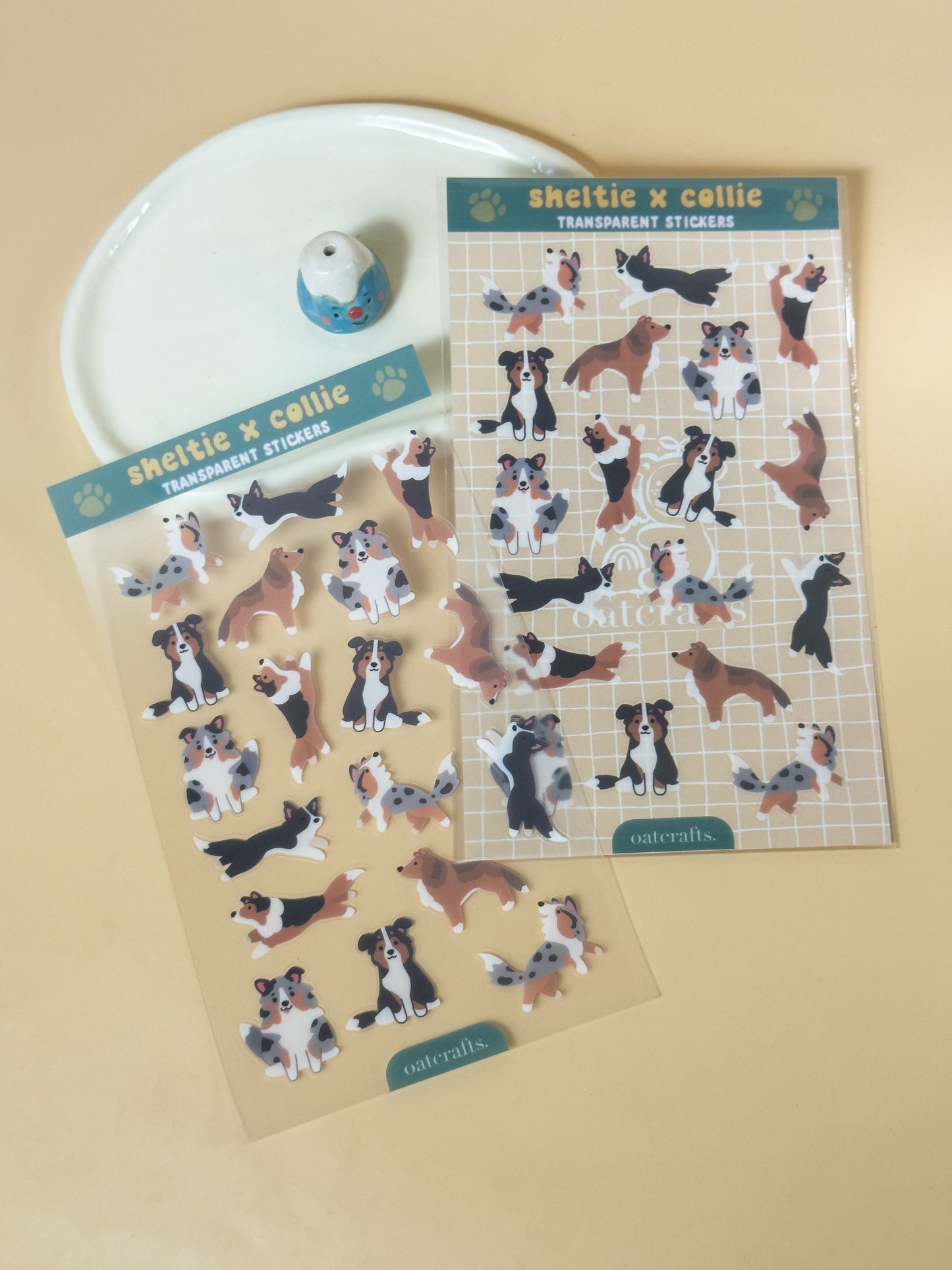 Sheltie x Collie Transparent Sticker Sheet