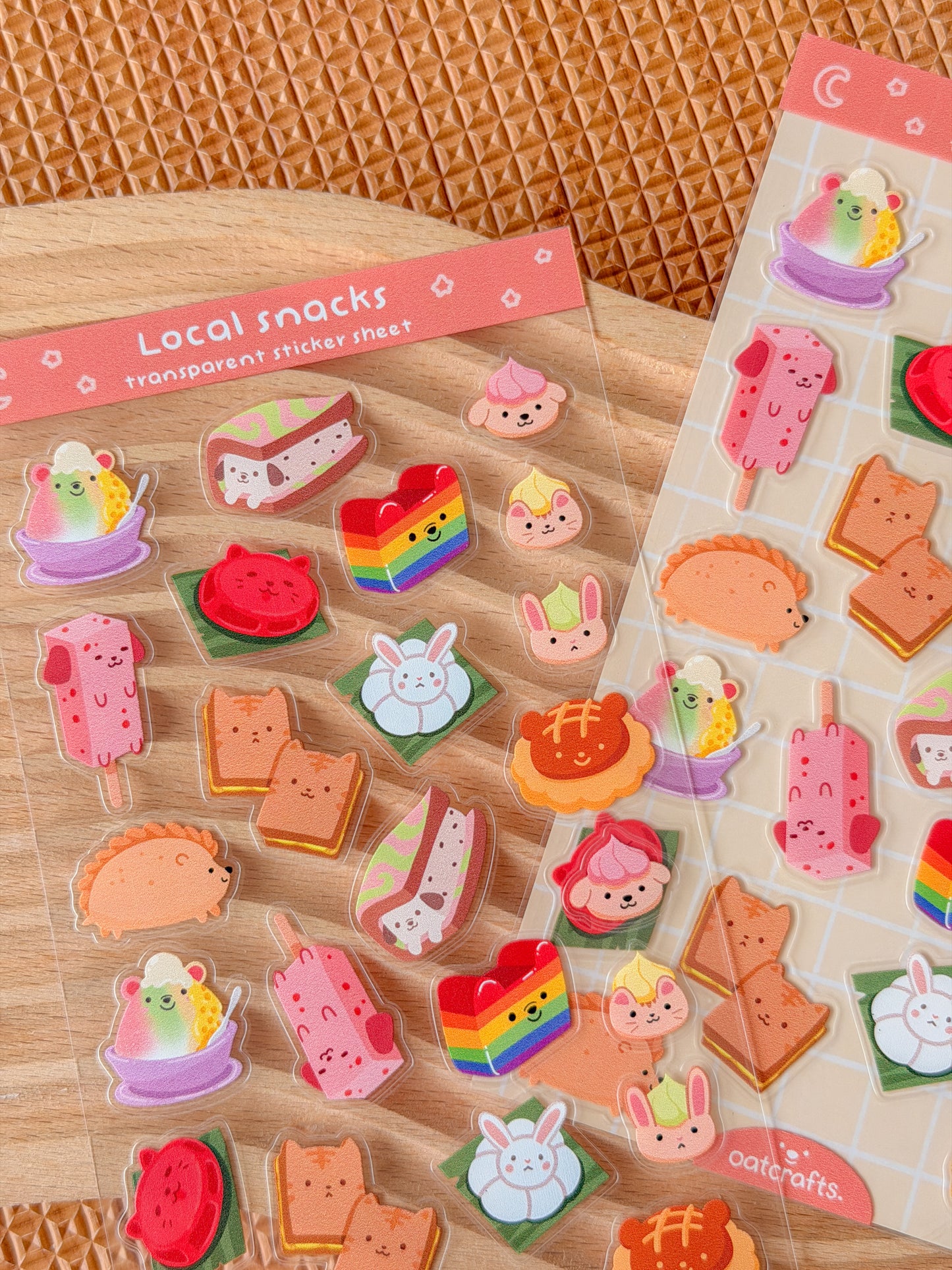 *Restocked*Local Snacks Transparent Sticker Sheet
