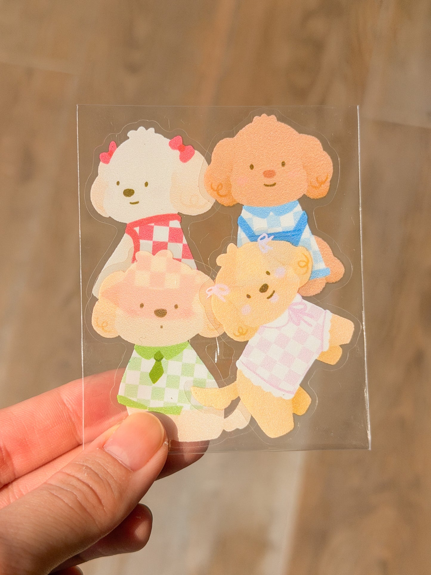Checkered Doggos Sticker Flake (Waterproof)