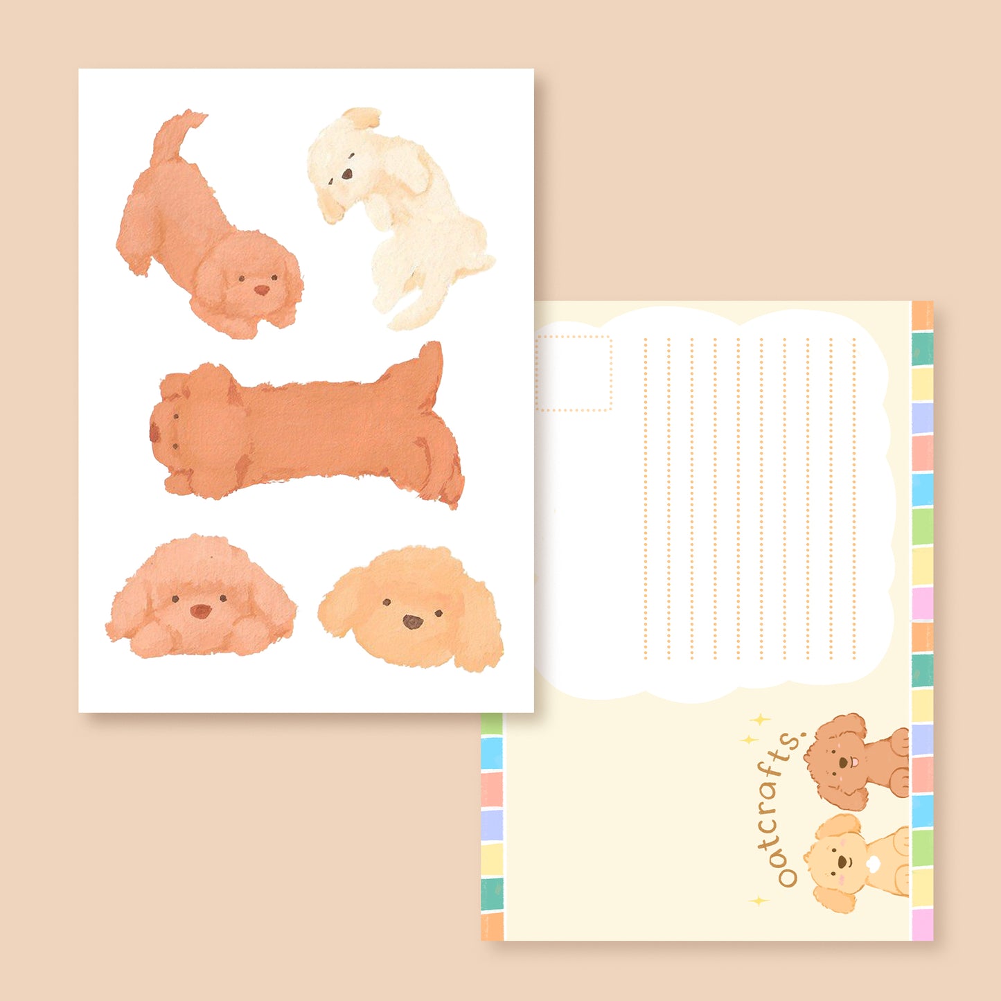 Puppy Painting Postcard
