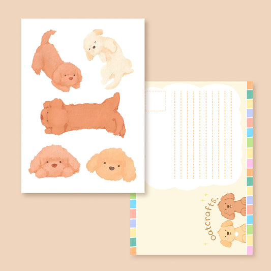 Puppy Painting Postcard